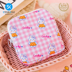 Steve Kyle Cute Cartoon Portable Feminine Hygiene Storage Pouch for Women