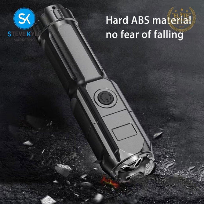 Steve Kyle Waterproof Rechargeable Portable Emergency Flashlight Mini Flashlight for Outdoor Camping and Travel Use