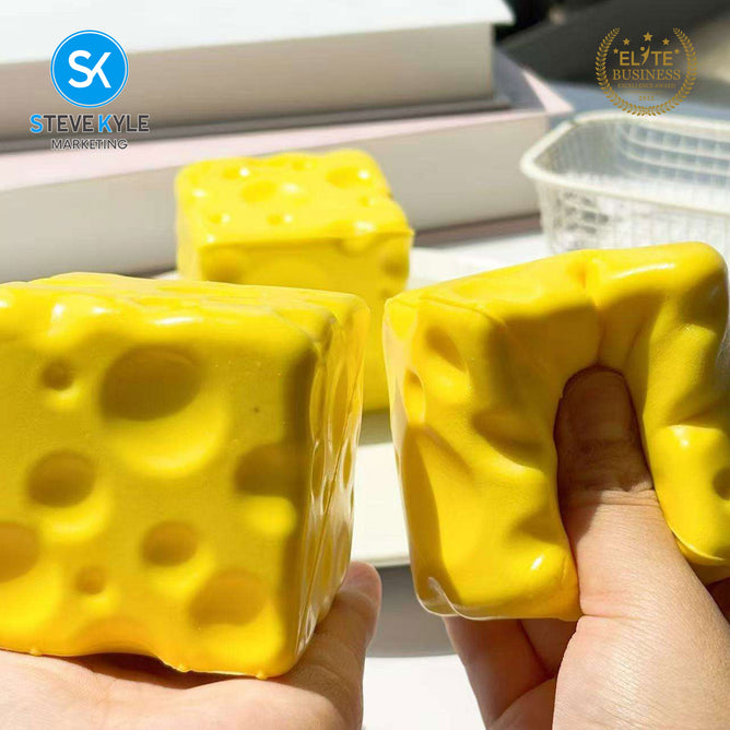Steve Kyle Gradient Rainbow Butter Cheese Squishy Toy Soft Slow Rebound Fidget Squeeze Toy