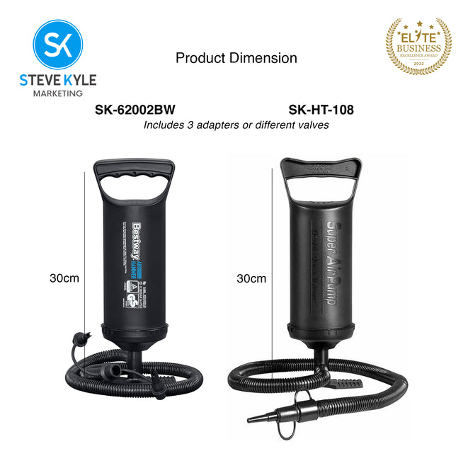Steve Kyle Double Action Manual Hand Air Pump for Inflatables