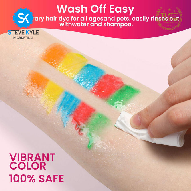 Steve Kyle 10 Color Temporary Hair Chalk Pens Washable Dustless Hair Dye Coloring Set