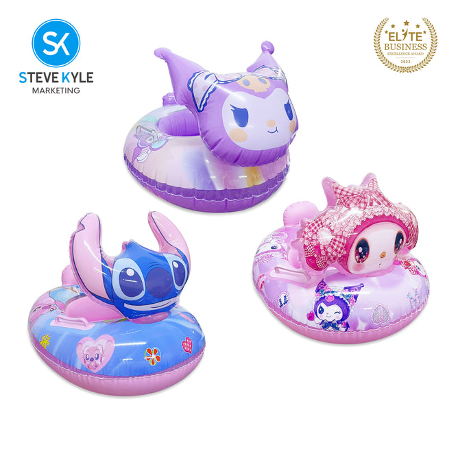 Steve Kyle Inflatable Baby Seat Float Lively Cartoon-Shaped With Handle Swimming Boat