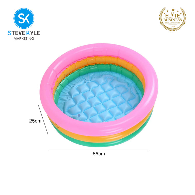 Steve Kyle Inflatable Sunset Glow Round Swimming Pool For Toddlers No Box
