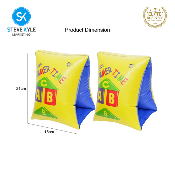 Steve Kyle Inflatable Arm Band Lively Color Floaties For Swimming Outdoor Fun