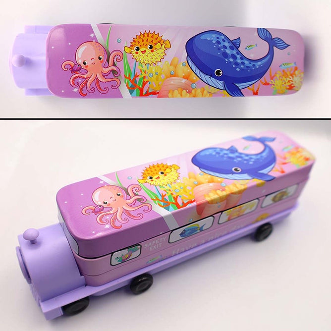 Korean Creative Cartoon Pencil and Sharpener Box Pencil Case Double Layer For Kids