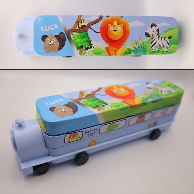 Korean Creative Cartoon Pencil and Sharpener Box Pencil Case Double Layer For Kids