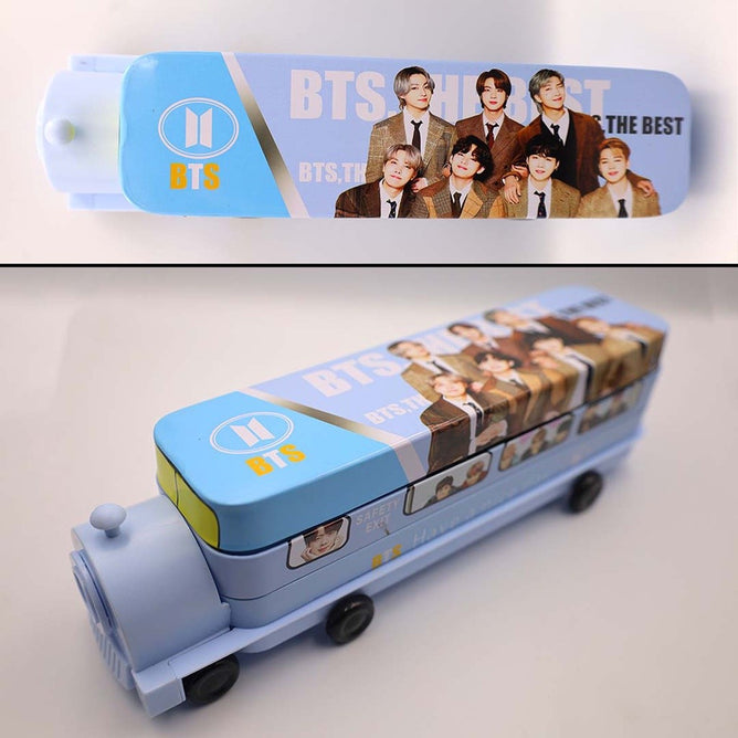 Korean Creative Cartoon Pencil and Sharpener Box Pencil Case Double Layer For Kids