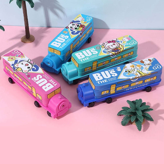 Korean Creative Cartoon Pencil and Sharpener Box Pencil Case Double Layer For Kids
