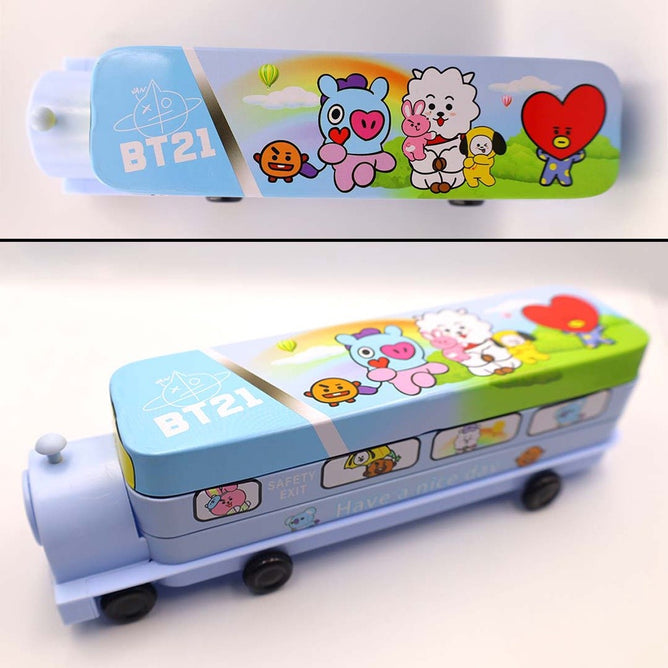 Korean Creative Cartoon Pencil and Sharpener Box Pencil Case Double Layer For Kids