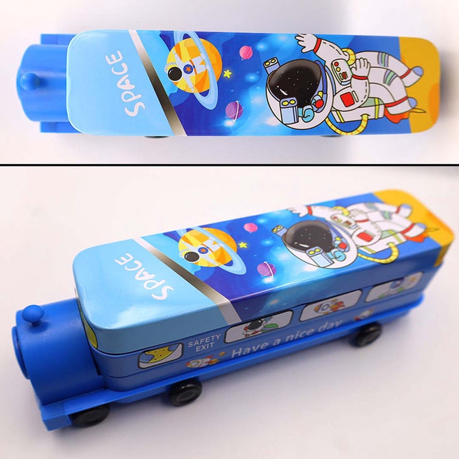 Korean Creative Cartoon Pencil and Sharpener Box Pencil Case Double Layer For Kids