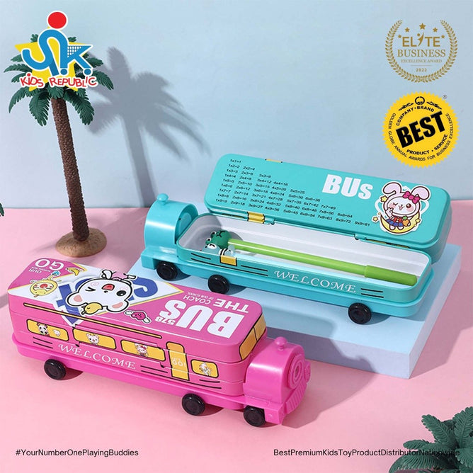 Korean Creative Cartoon Pencil and Sharpener Box Pencil Case Double Layer For Kids