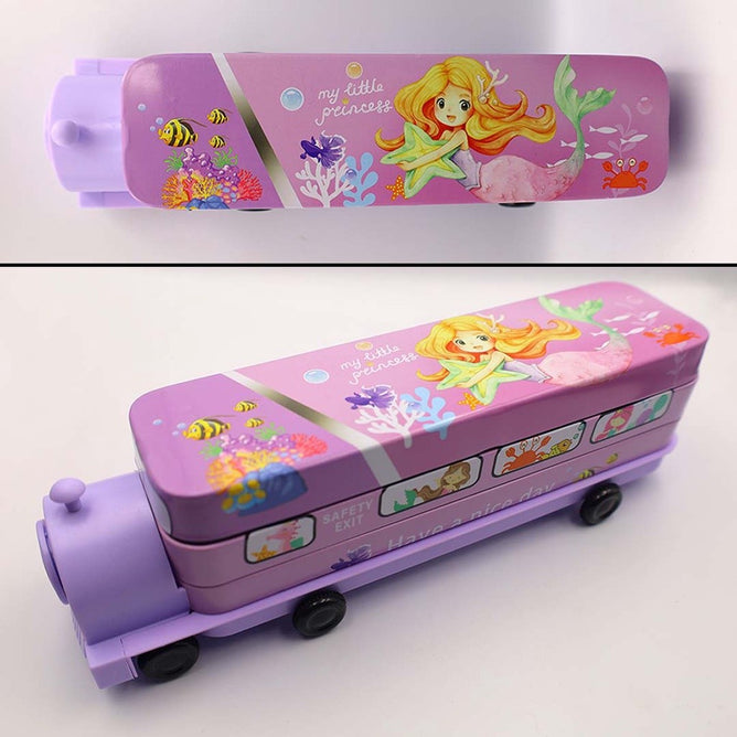 Korean Creative Cartoon Pencil and Sharpener Box Pencil Case Double Layer For Kids