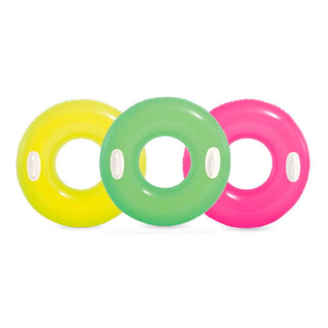 30 Inches Hi-Gloss Tube Inflatables Swim Ring With Handle