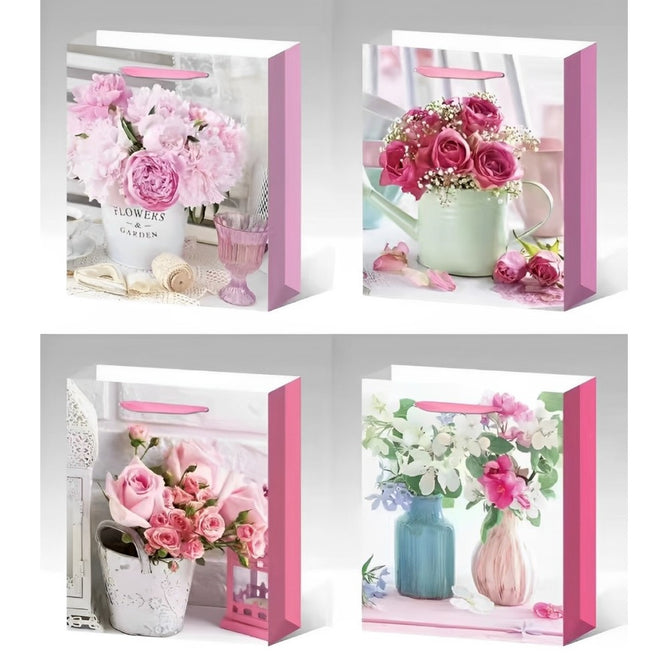 4PCS/SET Gift Bags Love Gift Packaging Bag Thickened Craft Paper Handbag Flat Pocket