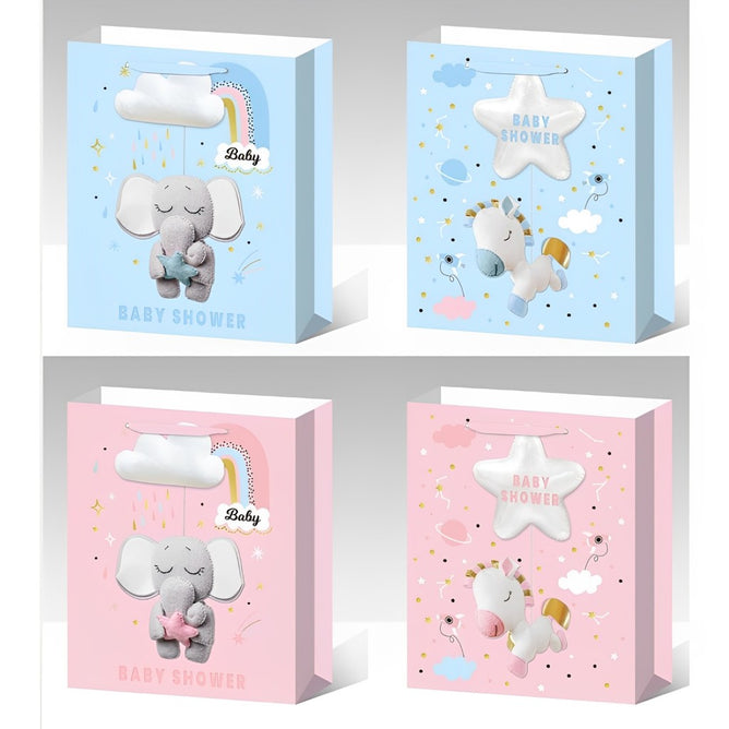 4PCS/SET Gift Bags for Valentine - Party Kraft Gift Paper Bag for Holiday