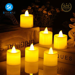 Steve Kyle Small LED Warm White Flameless Tealight Candle Battery Operated Table Decor
