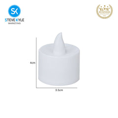 Steve Kyle Small LED Warm White Flameless Tealight Candle Battery Operated Table Decor