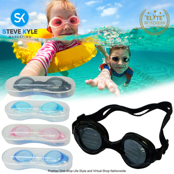 Swimming Goggles Adjustable And Transparent Silicone Rubber Strap with Case