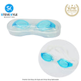 Swimming Goggles Adjustable And Transparent Silicone Rubber Strap with Case