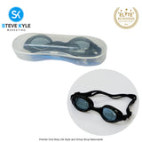 Swimming Goggles Adjustable And Transparent Silicone Rubber Strap with Case