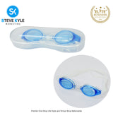 Swimming Goggles Adjustable And Transparent Silicone Rubber Strap with Case