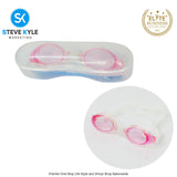 Swimming Goggles Adjustable And Transparent Silicone Rubber Strap with Case