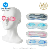 Swimming Goggles Adjustable And Transparent Silicone Rubber Strap with Case