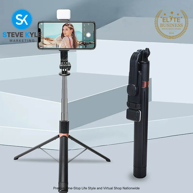 Wireless Bluetooth Selfie Stick with Light Retractable Portable Multifunctional with Remote Shutter