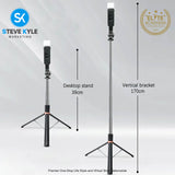 Wireless Bluetooth Selfie Stick with Light Retractable Portable Multifunctional with Remote Shutter