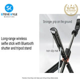 Wireless Bluetooth Selfie Stick with Light Retractable Portable Multifunctional with Remote Shutter