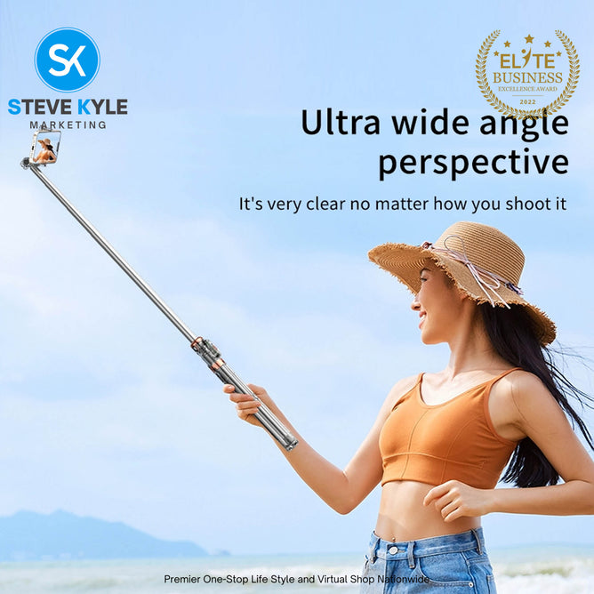 Wireless Bluetooth Selfie Stick with Light Retractable Portable Multifunctional with Remote Shutter