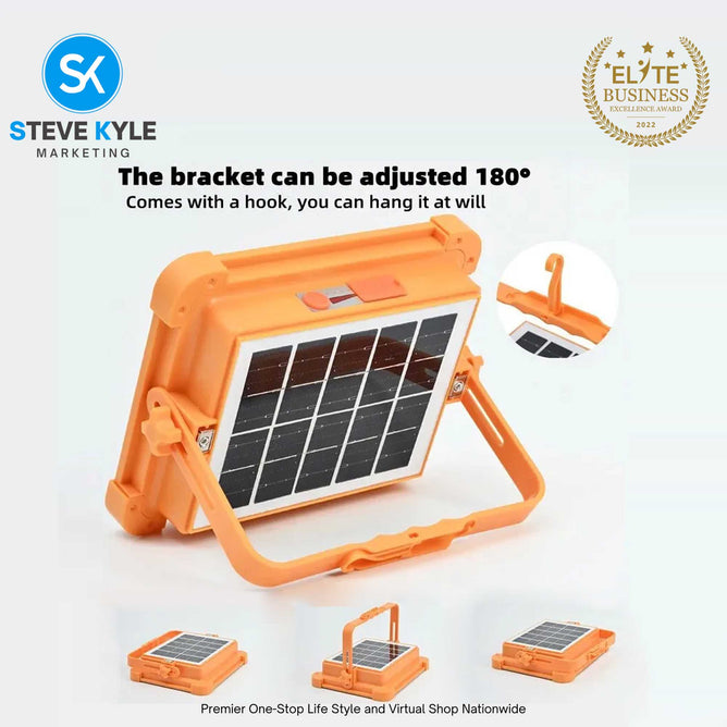 Solar Emergency Light with Power Bank Function Portable Outdoor  Waterproof Flood Light Rechargeable