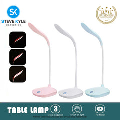 LED Desk Lamp with Flexible 3 Level Brightness Stand Desk Lamp Rechargeable
