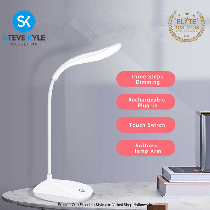 LED Desk Lamp with Flexible 3 Level Brightness Stand Desk Lamp Rechargeable