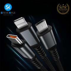 Fast Charging Cable Transparent Digital Display Fast Charge USB To Type—C/Micro/Lightning Cable