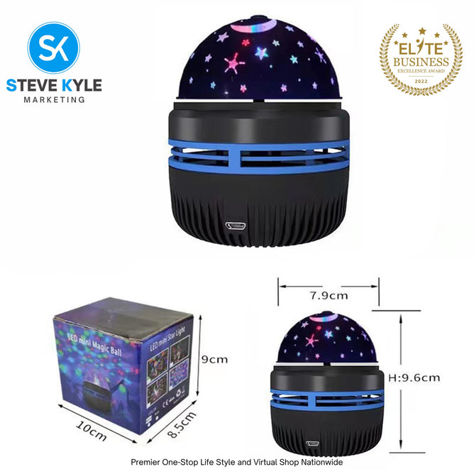 Disco Ball Light Led Usb RGB Magic DJ Strobe Pinspot Star Projector Rotating Car