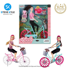 11.5' Inches Knuckle Doll Bike Set High Quality Doll Best Gift for Kids