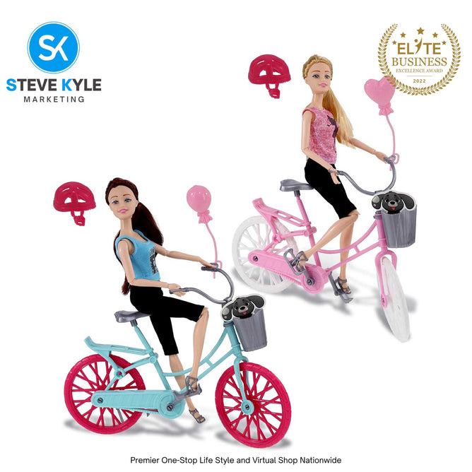 11.5' Inches Knuckle Doll Bike Set High Quality Doll Best Gift for Kids