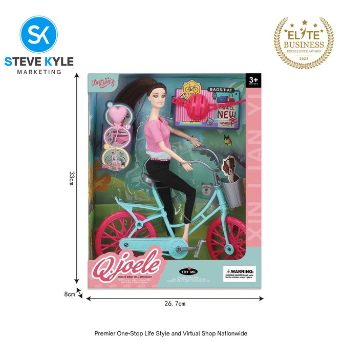 11.5' Inches Knuckle Doll Bike Set High Quality Doll Best Gift for Kids