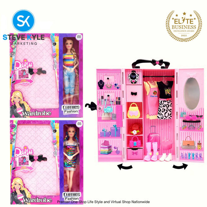 11.5' Inches Fashion Doll w/ Wardrobe Set High Quality Doll Best Gift for Kids