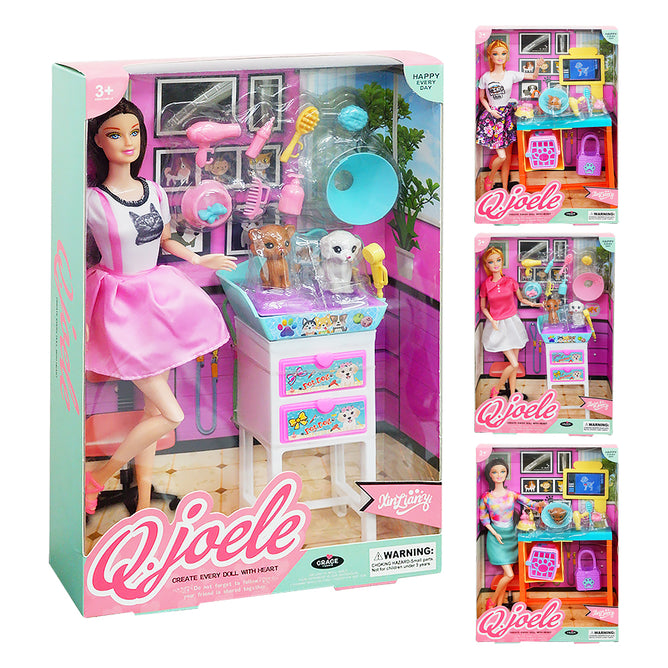 11.5' Inches Knuckle Doll with Pet Set High Quality Doll Best Gift for Kids