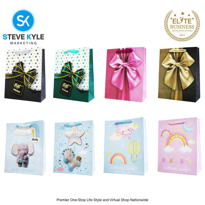 4PCS/SET Gift Bags for Valentine - Party Kraft Gift Paper Bag for Holiday