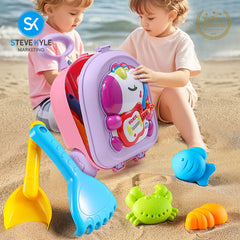 Steve Kyle Cartoon Animal Beach Sand Luggage Toys Trolley Case Pretend Play Set