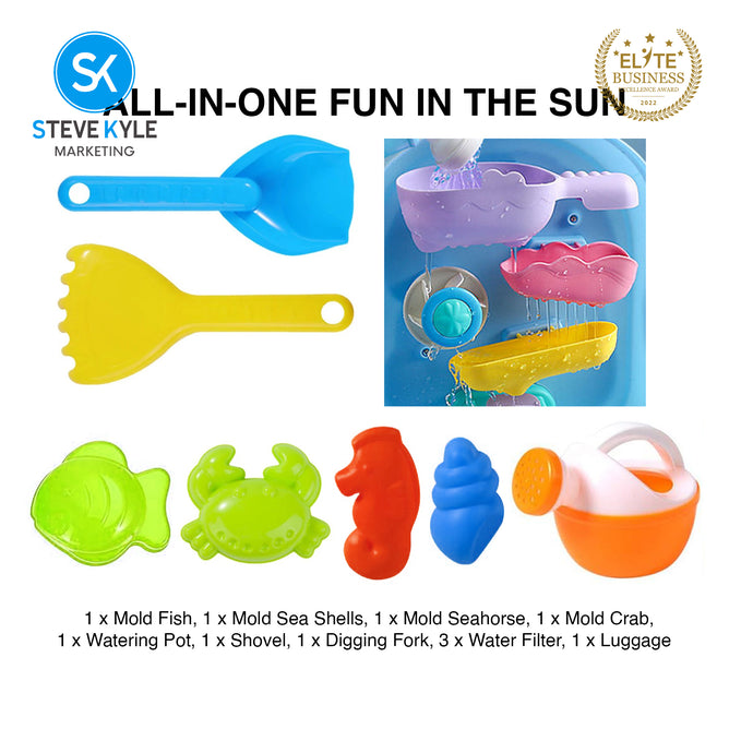 Steve Kyle Cartoon Animal Beach Sand Luggage Toys Trolley Case Pretend Play Set