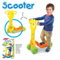 Four Wheeled Kids Scooter Giraffe Shaped Stable Colorful Children's Toy Best Gift for Kids