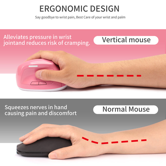 BW883 Ergonomic Optical Vertical Charging Wireless Mouse