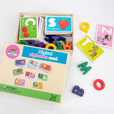 Wooden Digital Flash Cards with box (Alphabet and Numbers)