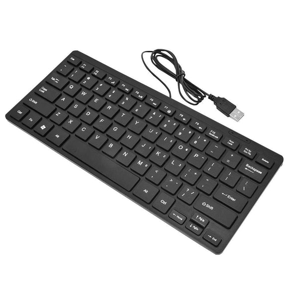 K-1000 78 Keys Mini Keyboard USB Wired For Mac and Windows PC & Laptops