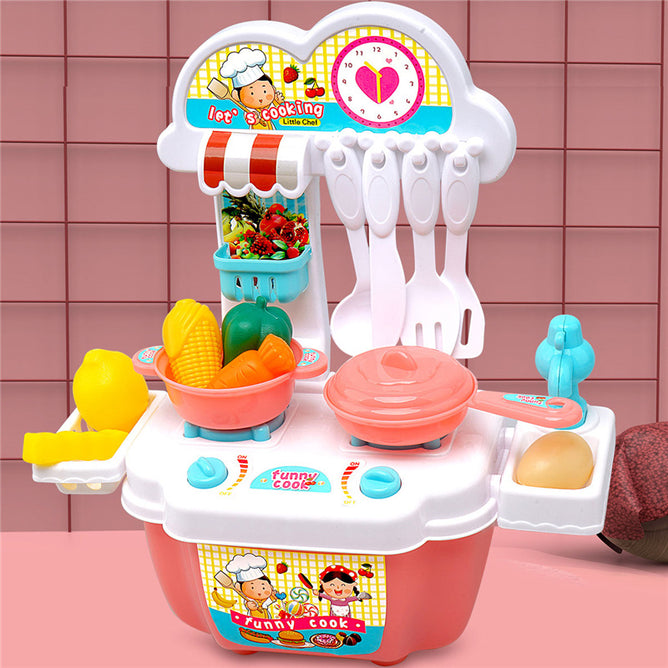 Steve Kyle Mini Kitchen Playset Kids Cooking Toys Set Mini Chef Pretend Play for Kids