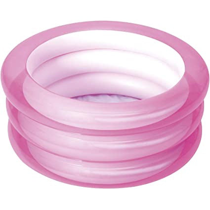 Bestway Transparent Colored 3 Air Ring Inflatable Pool for Kiddie Swimming Pool